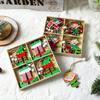 Christmas Decorations: Elf, Grinch, Gingerbread Man Wooden Figurine Set