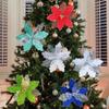 2pcs Sequins Christmas Glitter Flower Christmas Tree Decorations  Home New Year Decor Gifts
