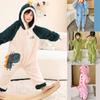 Soft Flannel Children's Jumpsuit Pajama Comfortable Baby Sleepwear Infant Toddlers Loungewear Solid for Boys Girls