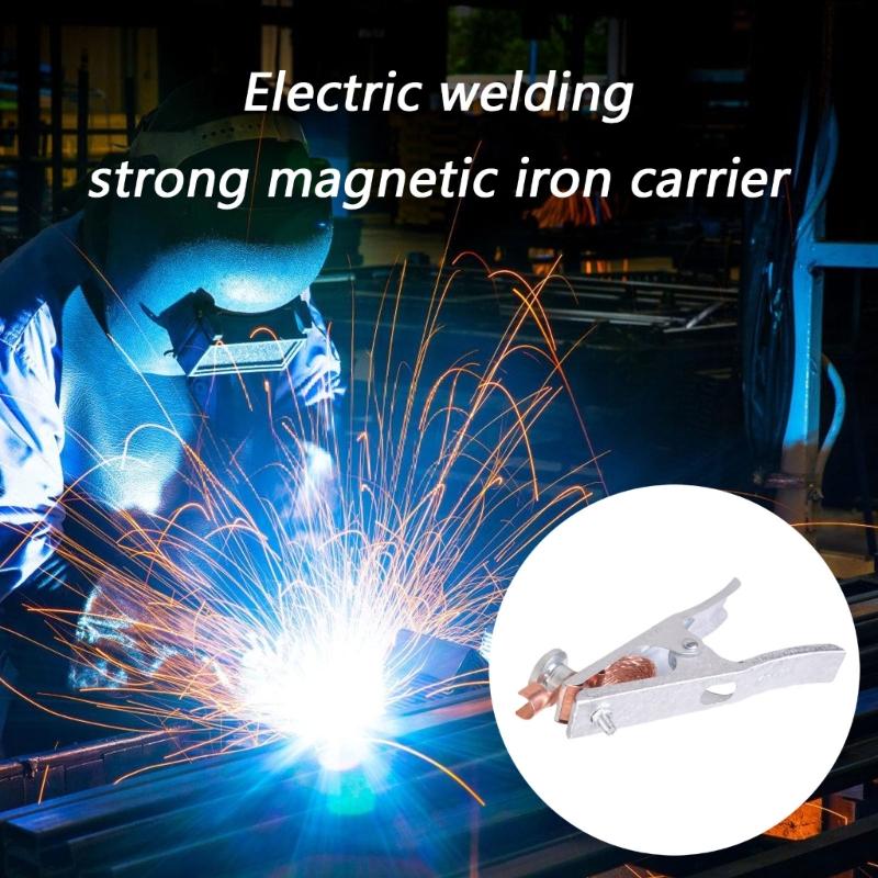 Industrial Grades Magnetic Welding Clamps 132 Nonslip Design Heat Resistant Steel Construction Secure Current Transfer