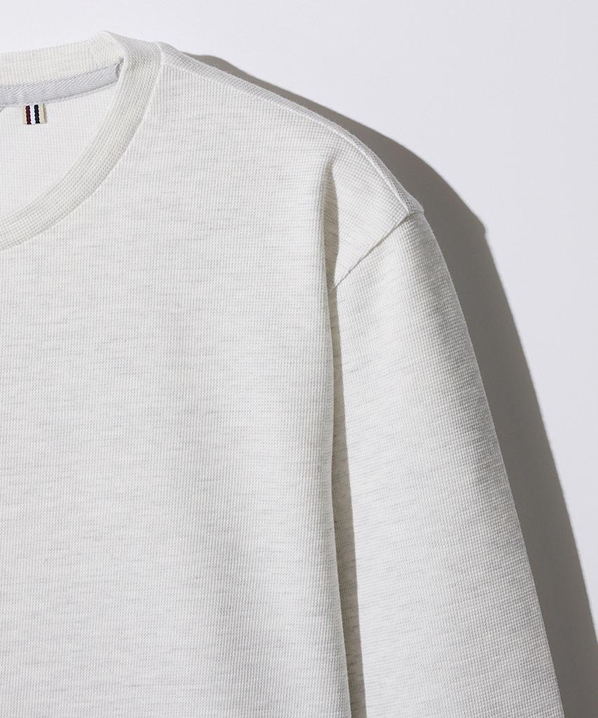 STCO Diems Ripple Knit Round T-Shirt Ivory (Classic Fit)_Dtswz04Csi