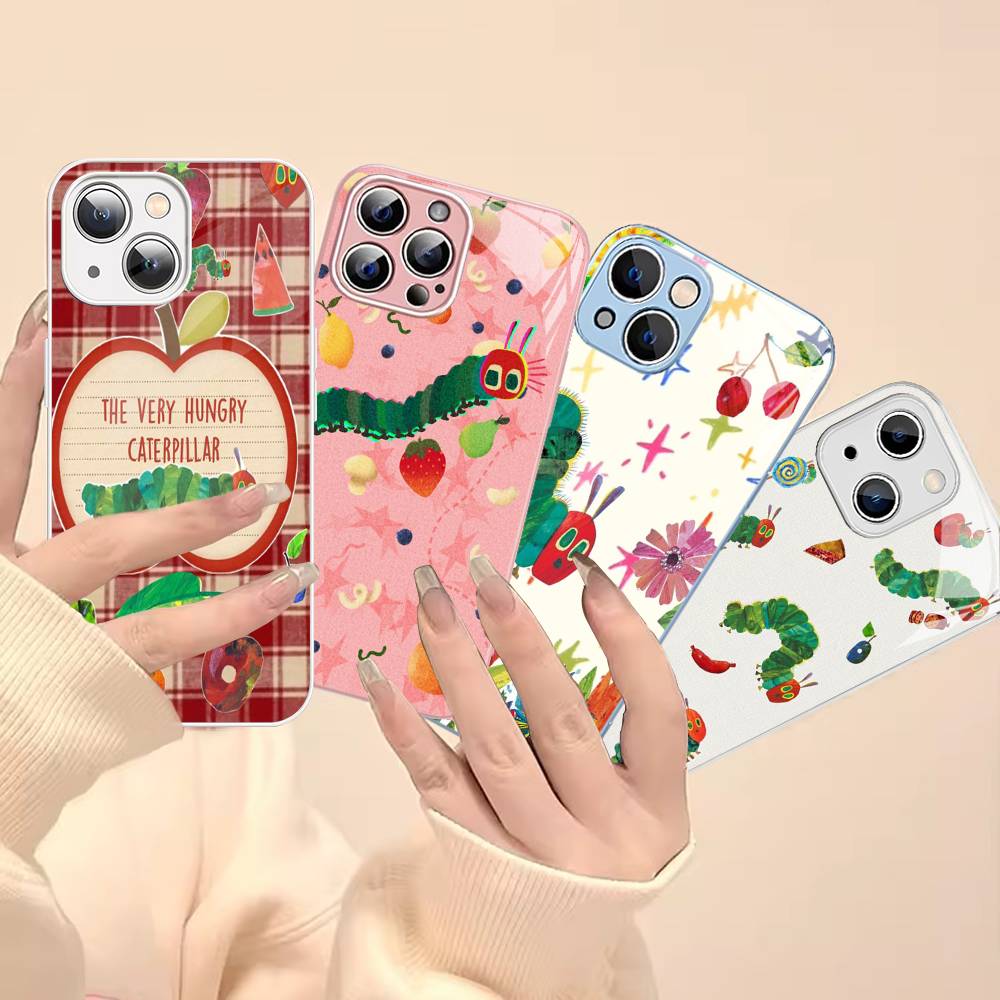 The Very Hungry Caterpillar For IPhone 14 13 12 Mini 11 Pro XS Max X XR 14 Plus Tempered Glass Cover