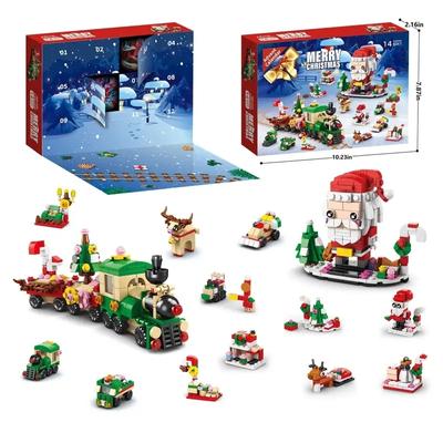 24Years Christmas Building Block Toy Blind Box Set Xmas Advent Calendar Bricks DIY   Educational Toys Kit Gift For Kids Adults