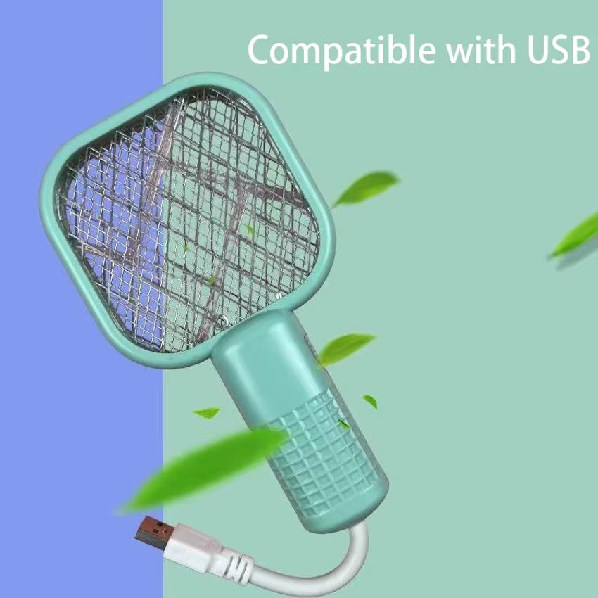 USB Mosquito Swatter Trap Pest Control Electric Shock Mini Mosquito Killer Lamp Portable UV Light Fly Bug Zapper Summer