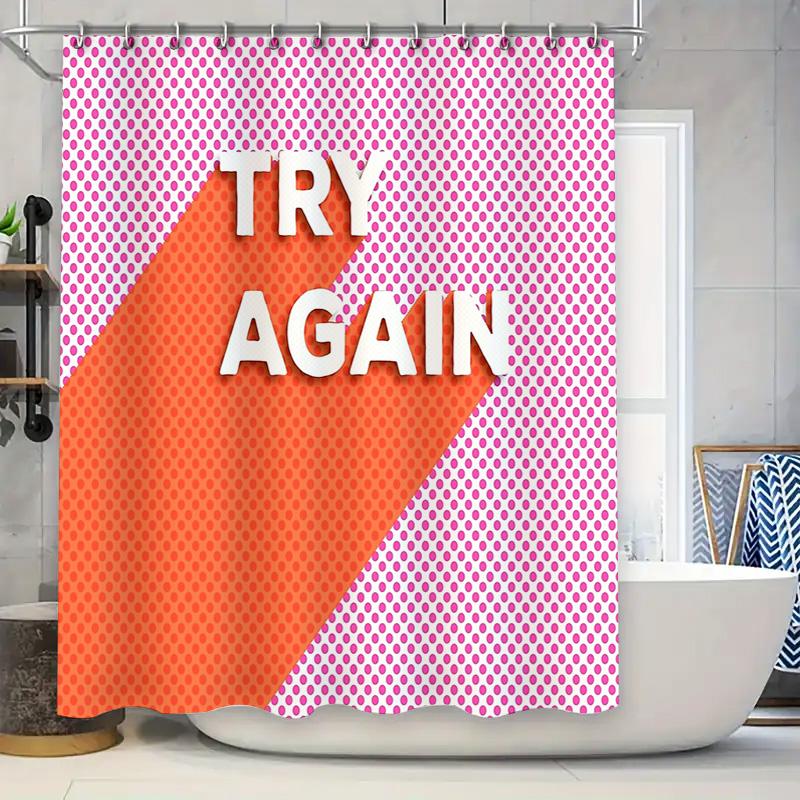 

Floral Shower Curtain Modern Abstract Flower Pattern Waterproof Bathroom Decor Washable Fabric Backdrop Vintage Style W60H190(CM)-1 Pcs