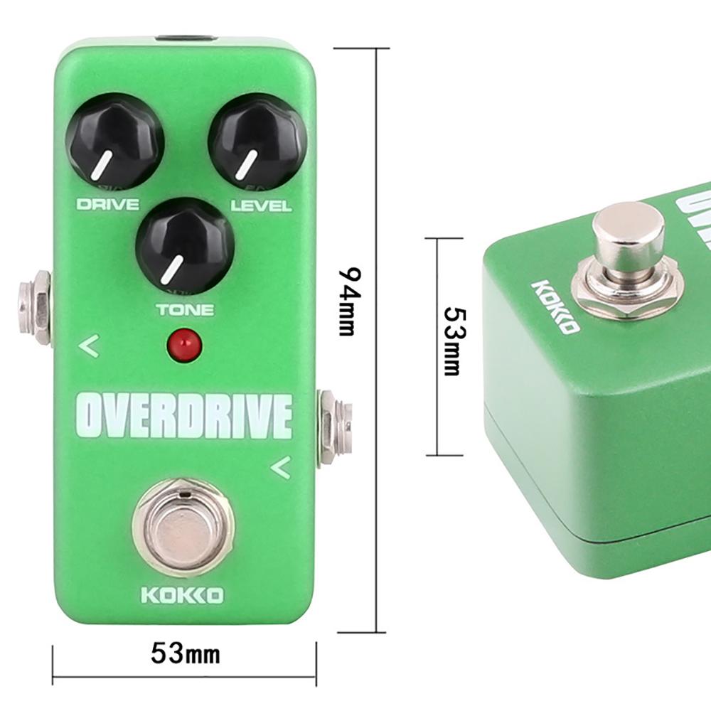 KOKKO Overdrive Guitarra Pedal Natural Tube Overdrive Effect True Bypass Pedal for Electric Guitar/Bass Effects Accessories