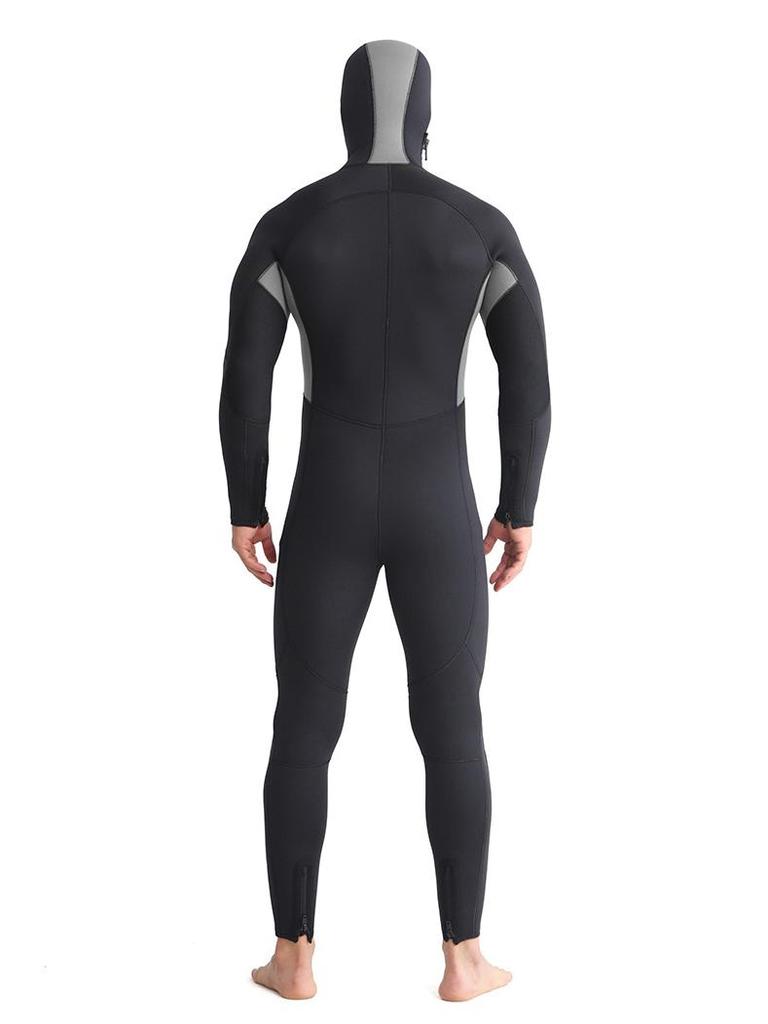 SBART 5/7MM Thick Wetsuit One-Piece, Cold-Protective & Warm Diving Suit with Velvet, Jellyfish Resistant