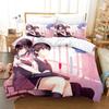 3D Print Anime Saekano Megumi Kato Bedding Set,Duvet Cover Bed Set Quilt Cover Pillowcase,King Queen Twin Size Boys Girls Adults