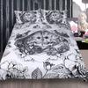 Lovers Skulls Bedding Set Bed Linens Super Soft Duvet Cover Sets 3D Happy Halloween White Black Pattern Home Textile Set 3 Pcs
