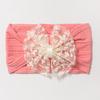 New Jacquard Baby Elastic Headband, Cute Lace Bow Children's Headscarf, Thin Baby Headband