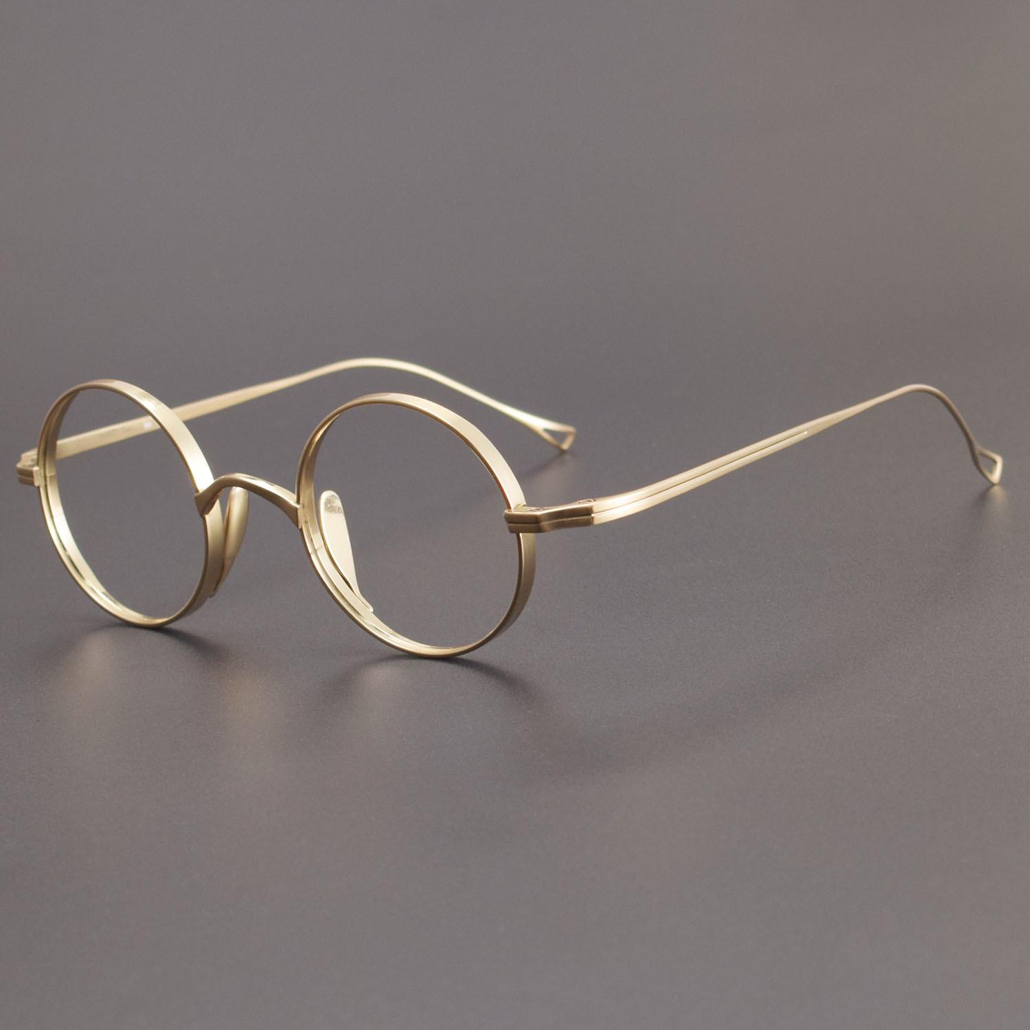 

Мужская ультралегкая круглая оправа для очков Wanniangui 99 из чистого титана в стиле ретро, совместимая с линзами с высокими диоптриями для мужчин и женщин