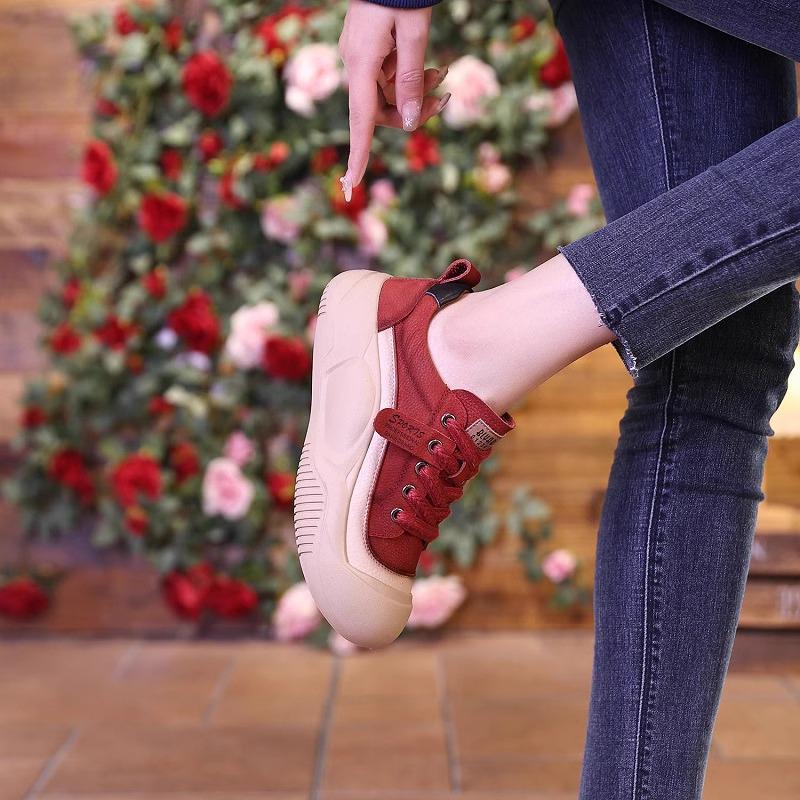 Women's Lightweight Non-Slip Sporty Casual Flats - Spring 2024, Thick & Soft Sole, Breathable Design