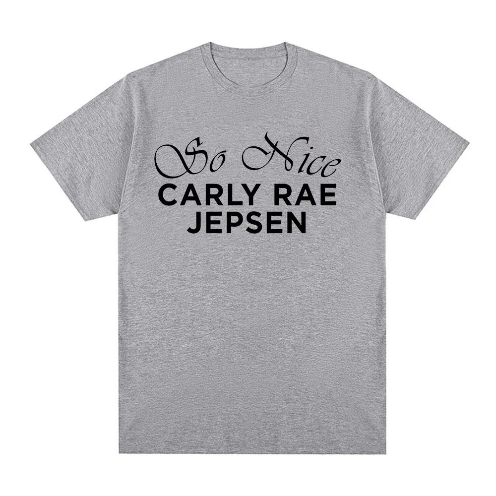 Carly Rae Jepsen T-Shirt Fashion Graphic Printing O-neck Funny T-shirt Roupas Femininas Unisex Casual Tshirts Cotton Summer Tees Anime T-shirt XS серый 1370₽