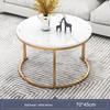 Modern Round Sintered Stone Coffee Table, 2026 Light Luxury Model for Small Apartments and Living Rooms.