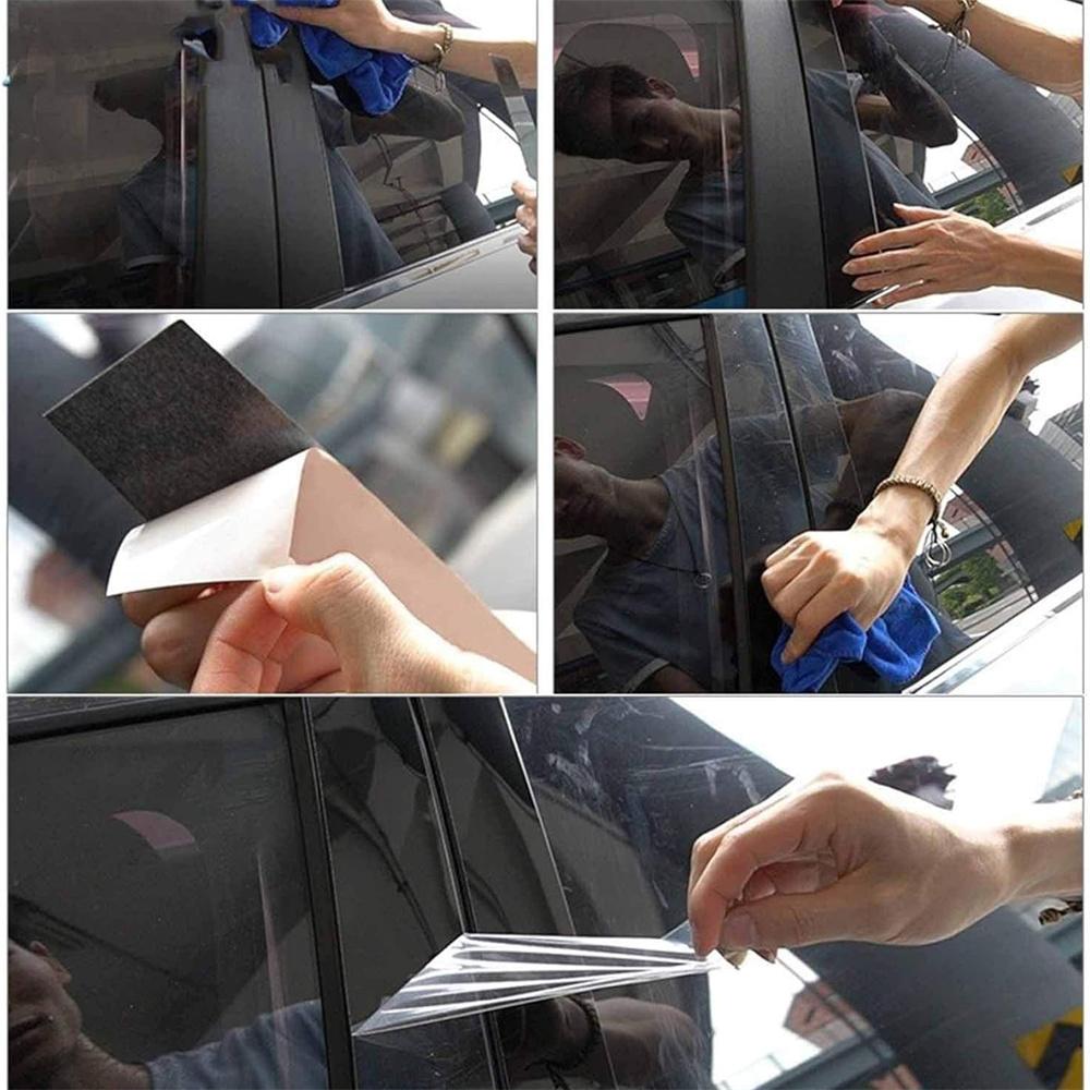 6Pcs Glossy Black Pillar Post Window Covers Trim For Chevrolet Captiva 2009-2018