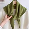 British Korean Style Niche Wool Knitted Triangular Knitted Women Headscarf Multi-functional Scarf Scarf Warm Scarf Knited