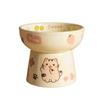Ceramic Cat Bowl Anti Tipping Dog Food Feeding Basin Pet Drinking Feeder  Neck Protection