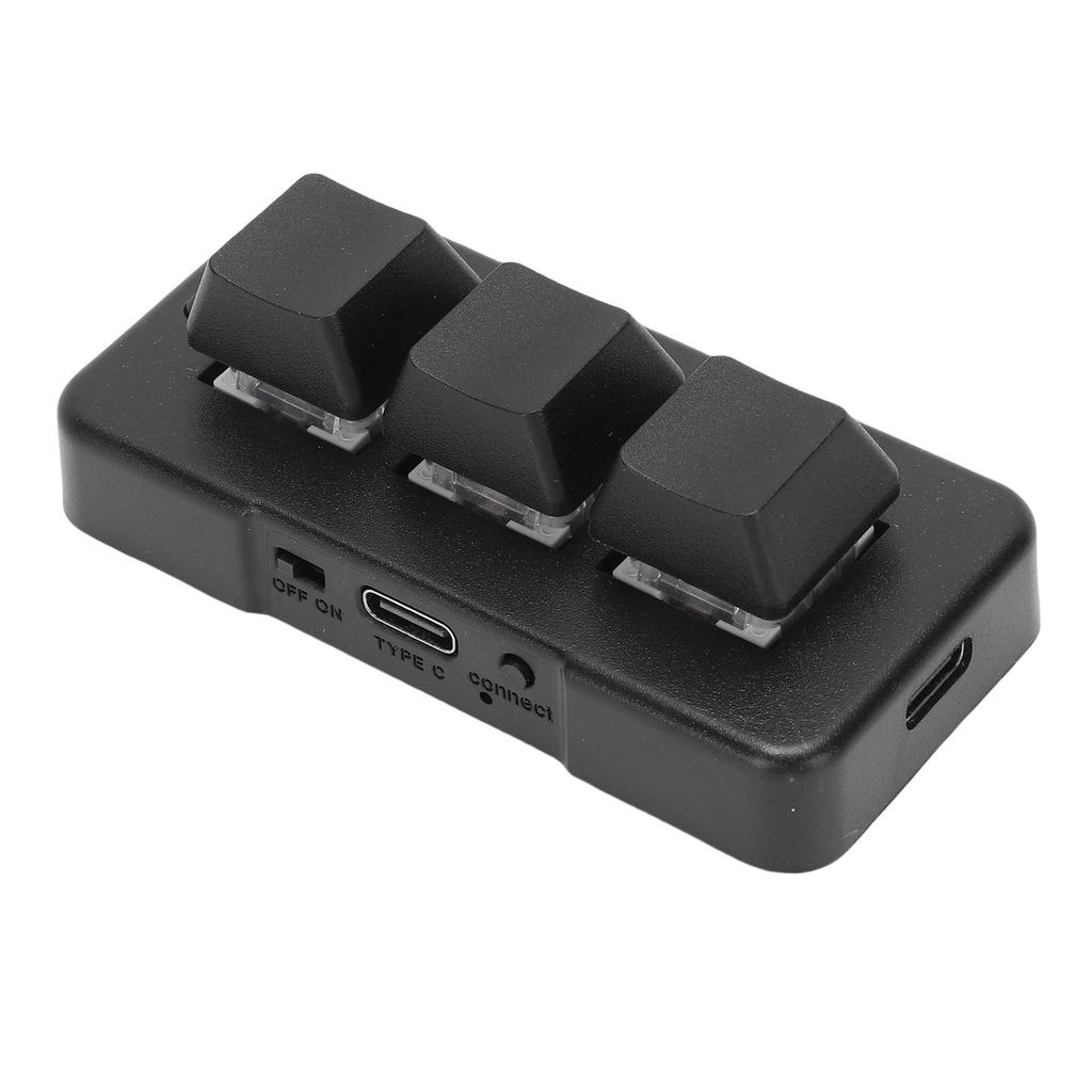USB Wired 3 Key Keyboard Customize Programmable 3 Key Mechanical Keypad for PC Video Game