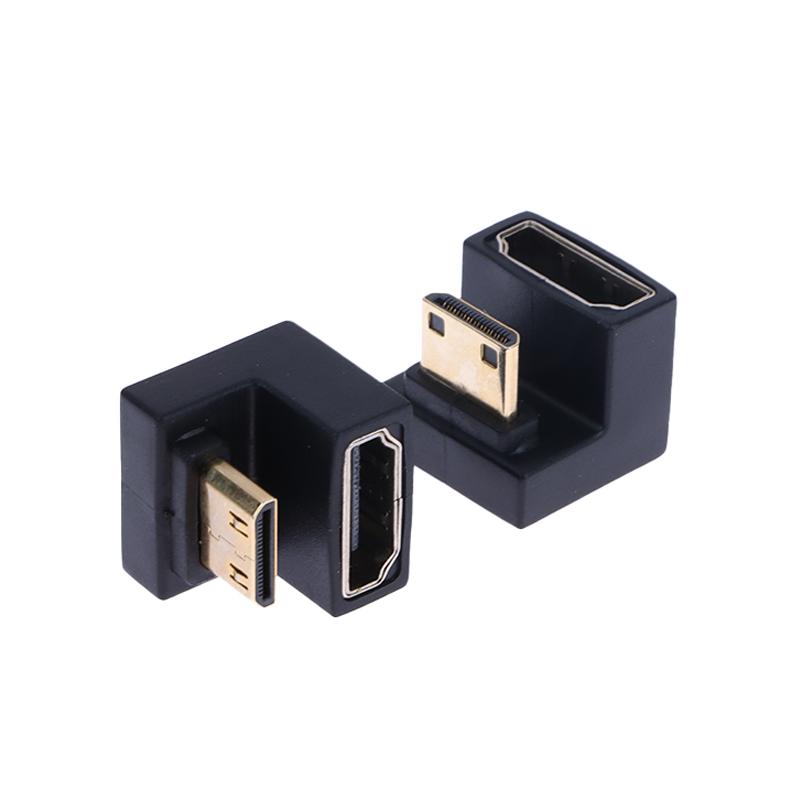 HDMI-Compatible Adapter 360 Degree Angled U-shaped L Converter Mini HD Male To HDMI Adapter
