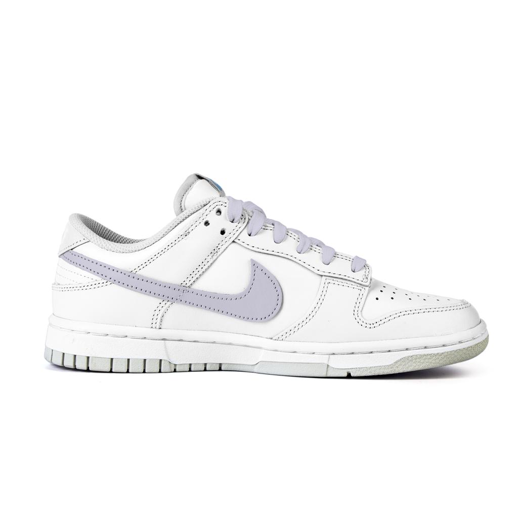 Nike Dunk Nan, Small Flower Slip Resistant Abrasion Resistant Low top Skateboard Shoes Women's White Purple HF0023-100(Team676-)