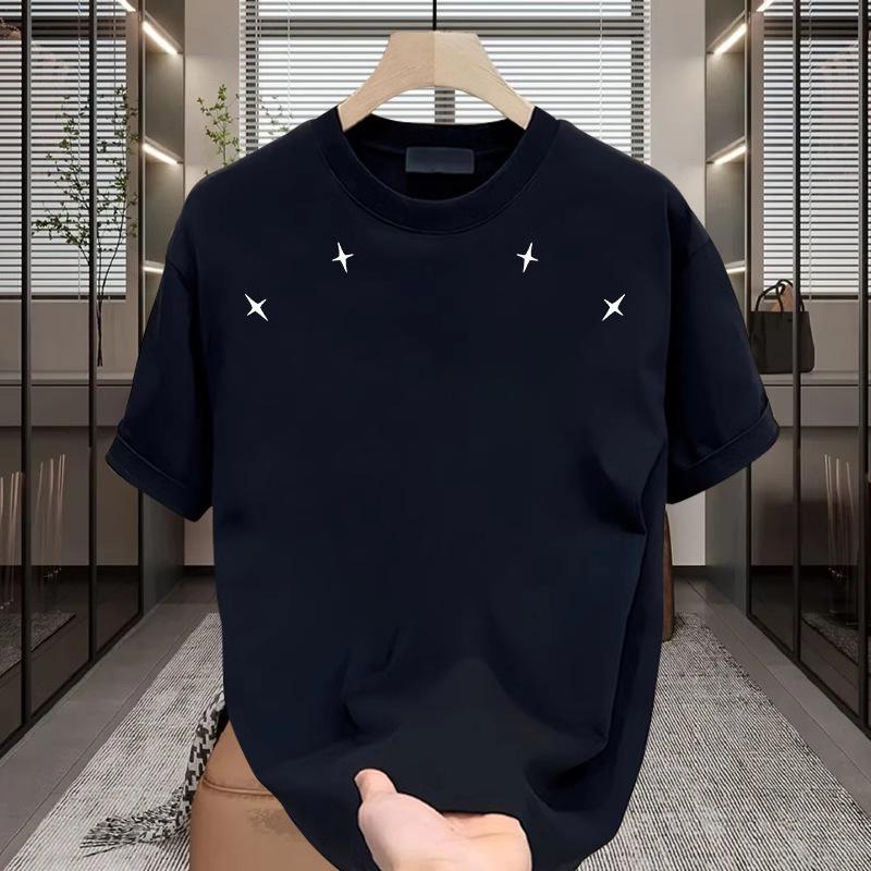women men cotton t shirt round neck short sleeve print casual t-shirts