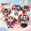 Mini Plush Toy Keyring Clown Keychain for Backpack Cute Stuffed Animal Soft Handbag Pendant Purse Charm Funny Gift Kids Women Fluffy