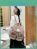 Canvas Bear Backpack With Flap Closure For Casual Daily Use