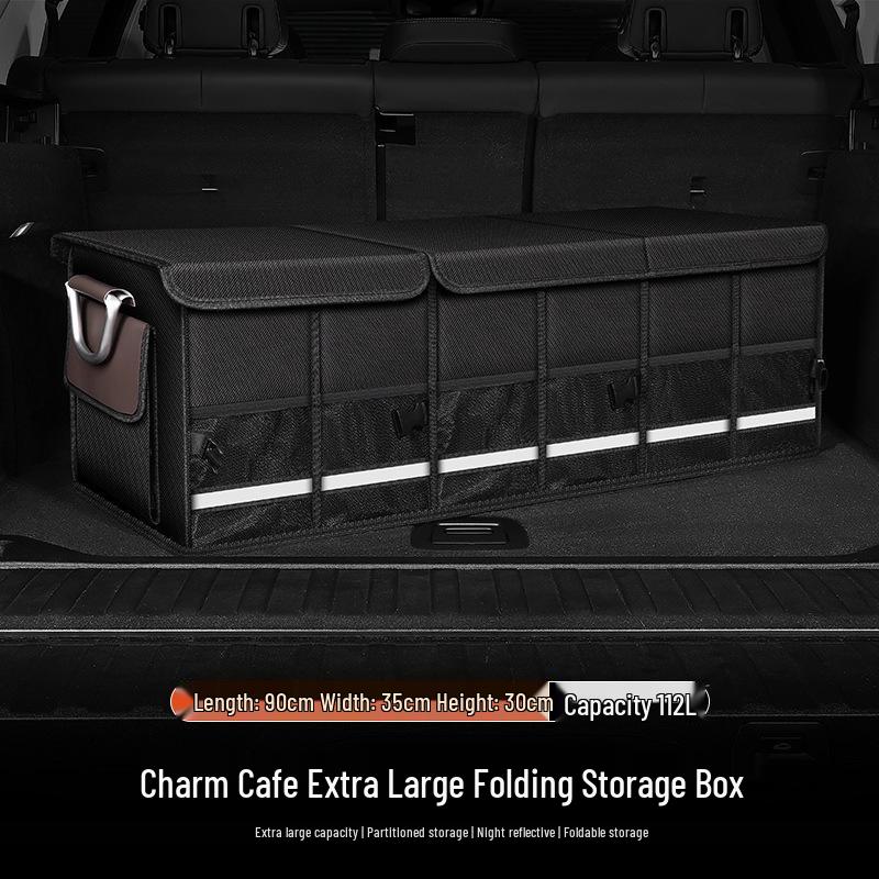 Foldable Waterproof Car Trunk Organizer: Multifunctional Vehicle Storage Box