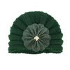 European & American Children's Knitted Woolen Hat with Flower - Warm Baby Hat for Autumn & Winter
