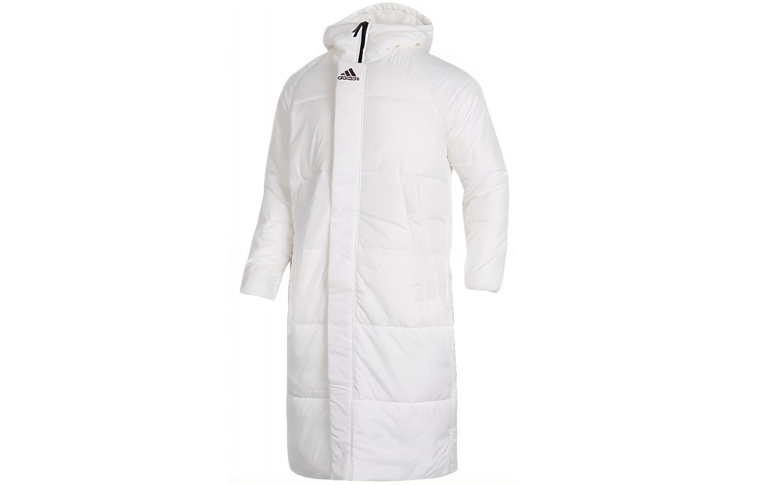 Adidas Puffer Jackets Men s White Hooded Thickened DZ1435 L