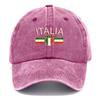 Unisex Vintage Italian Baseball Cap  Adjustable Snapback Soft Textile Hat with Italia Flag AllSeason Outdoor Sun Hat for Unisex