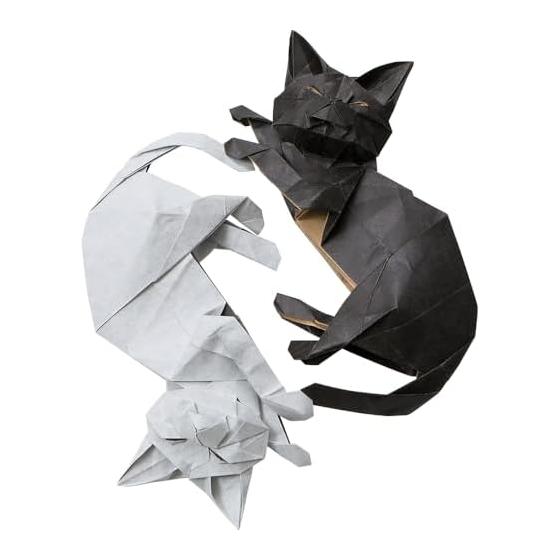 Toyo Origami Origami Super Difícil Gato Dormindo Quadrado 30cm 6081