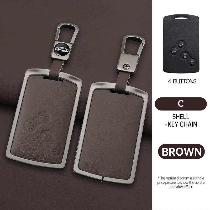Interior Mouldings Car Key Case Cover For Renault Duster Captur Clio Logan Megane 1 2 3 Koleos Scenic Renault GT Zinc Alloy Keyc