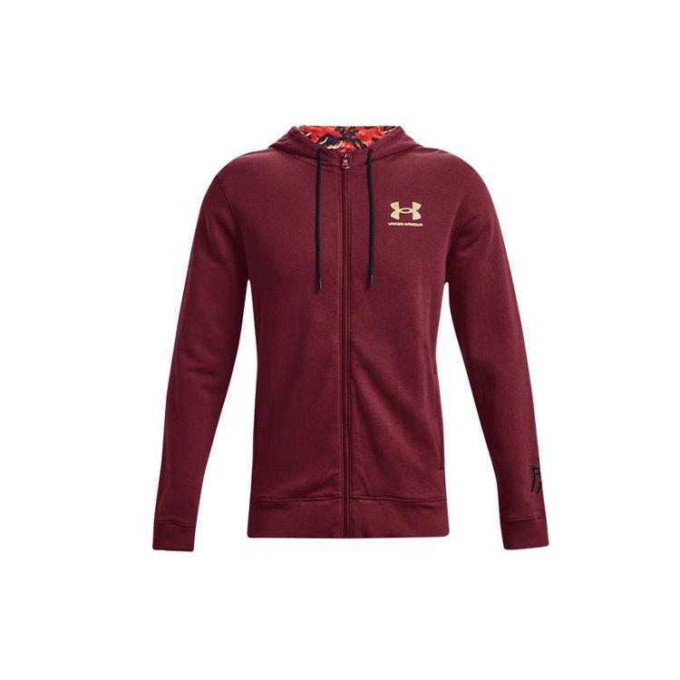 Under Armour Rival Warm Fleece Zip Hoodie Men hoodies Red 1366424-626 M