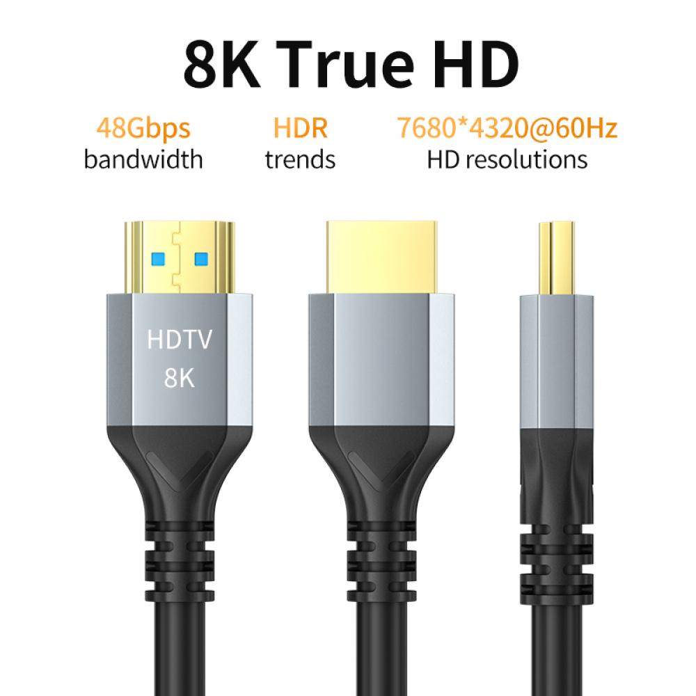 8K HDMI 2.1 Kabel 4K@120Hz 8K@60Hz 48Gbps EARC ARC HDCP Ultra High Speed HDR Für RTX Videokabel PC Laptop Projektor HD TV PS5