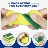 50/10Pcs Kitchen Dishwashing Sponge Soft Absorbent Clean Rub Pot Rust Scouring Pad Removing Kits Household Cleaning Brush Sponge