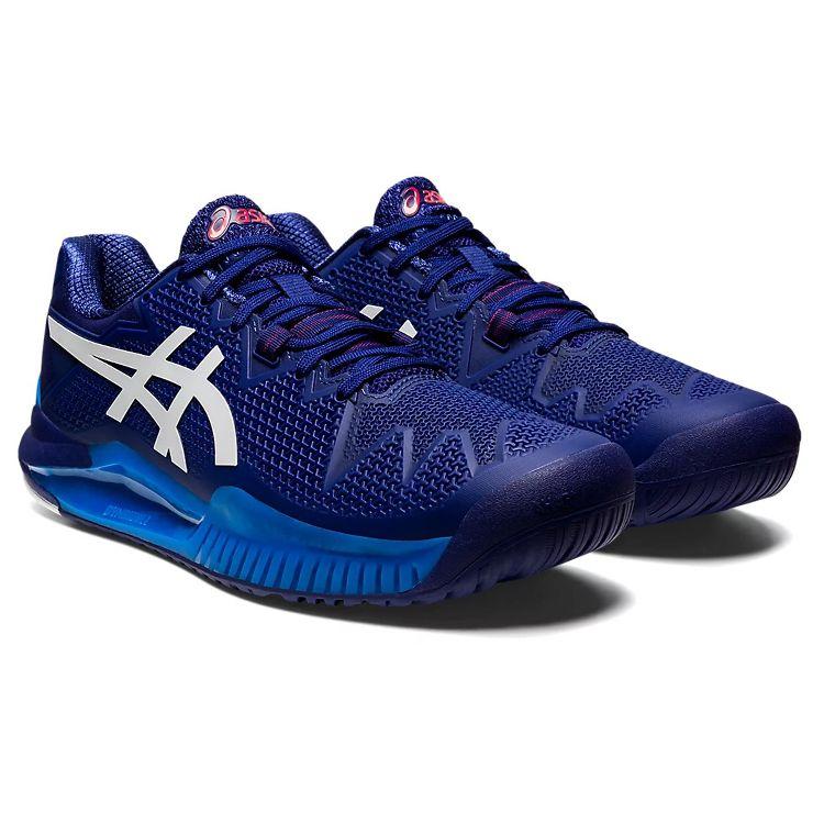 Asics Buty sportowe męskie Gel Resolution 8 Dive Blue Białe 1041A079-405