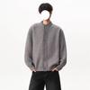 Men's Retro Patchwork Knit Cardigan - Autumn/Winter Trendy Loose Fit, Casual Button-Up Two-Piece Sweater.