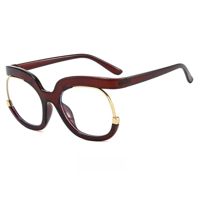 Women Oversized Reading Glasses Men Anti Blue Light Hyperopia Glasses Fashion Unique Round Frames Decorative Eyeglasses Diopter