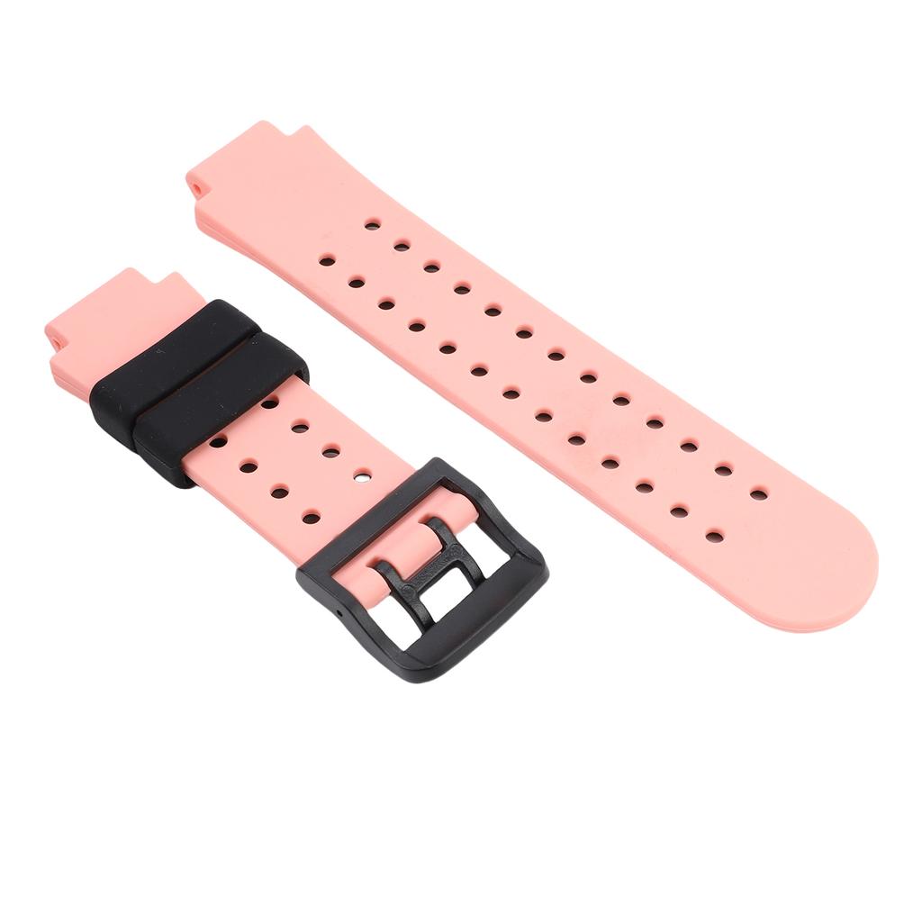 15mm Kids Smart Watch Band Water Resist Lightweight Silicone Watch Band Replacement with Stainless Steel Buckle for