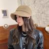 Zhao Lusi's same style autumn and winter warm plush fisherman hat, Korean version, double-sided equestrian hat, casual versatile duckbill cap