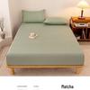 2025 Washed Flannel Solid Color Fitted Sheet: Non-Slip All-Inclusive Mattress Protector Bedspread