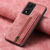 D15 For Honor X7b 4G/90 Smart Case with Card Holder Retro Leather+TPU Zipper Phone Cover