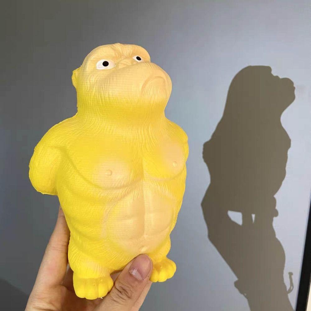 Yellow Squeeze Vent Gorilla Slow Rebound Soft Glue Gorilla Toys  Children Toys