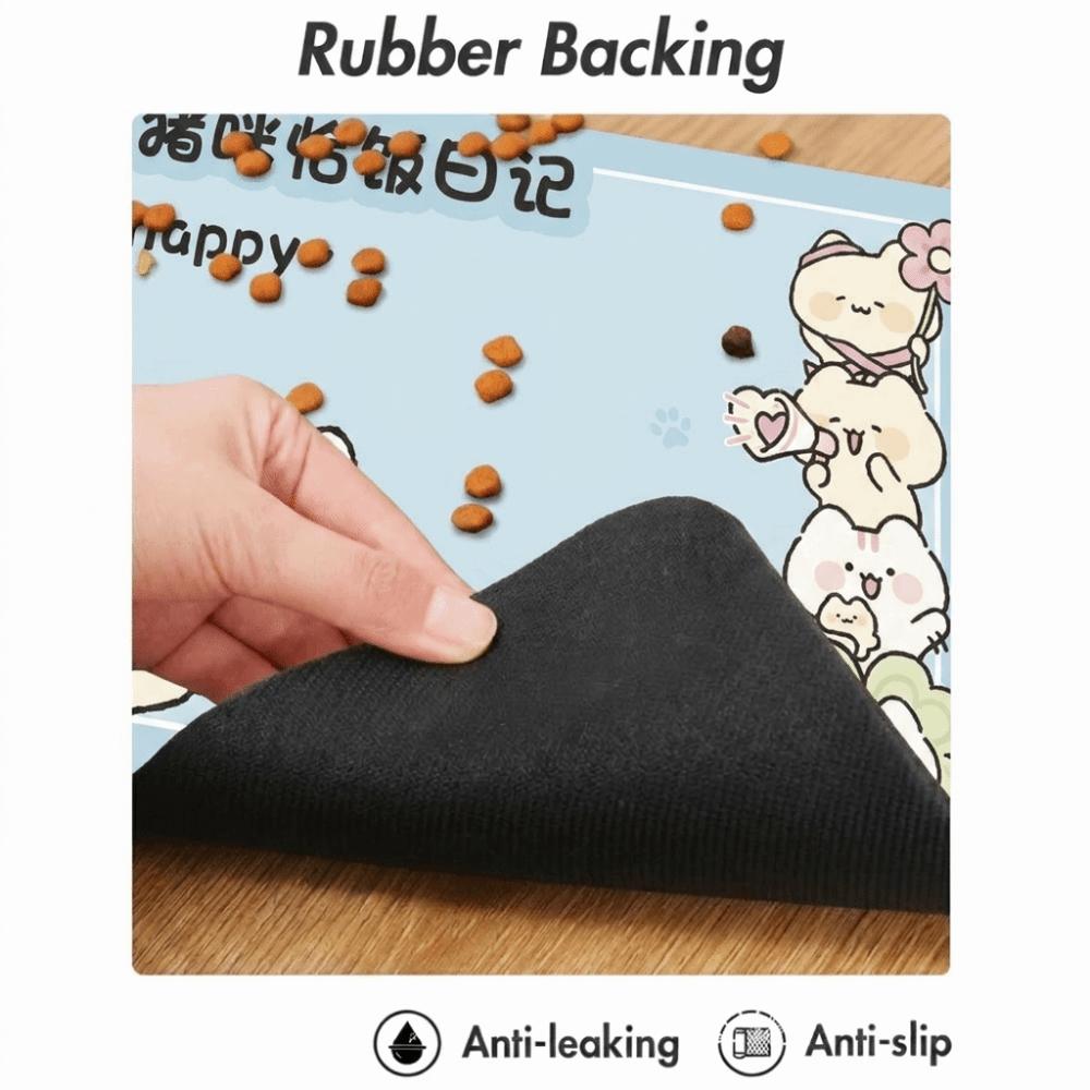 Spill-Proof Pet Mat Water Absorption Pet Feeding Mat Cat Bowl Mat  Pet Feeding Station