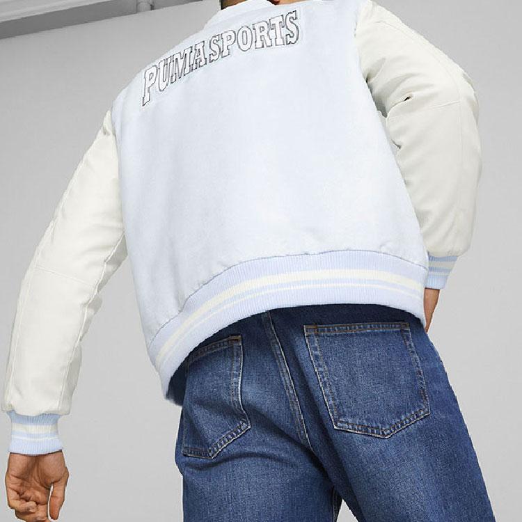 Puma Colorblock Lässige Jacke mit Buchstabenprint Langarm Herrenjacken 623509-69