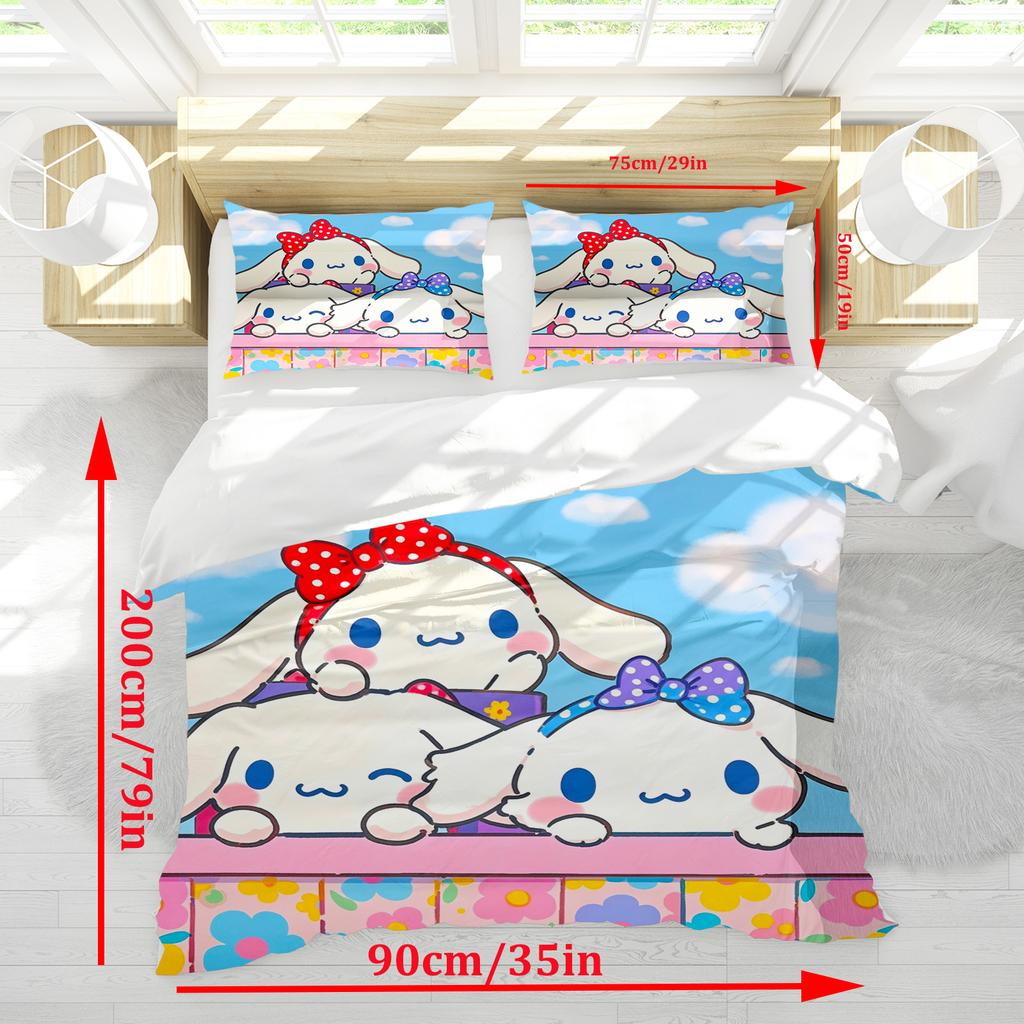Cinnamoroll Sanrio 3D Children'S Bedding Set Duvet Cover Sets Comforte Suitable For Children And Adults Cute Printed Cartoon