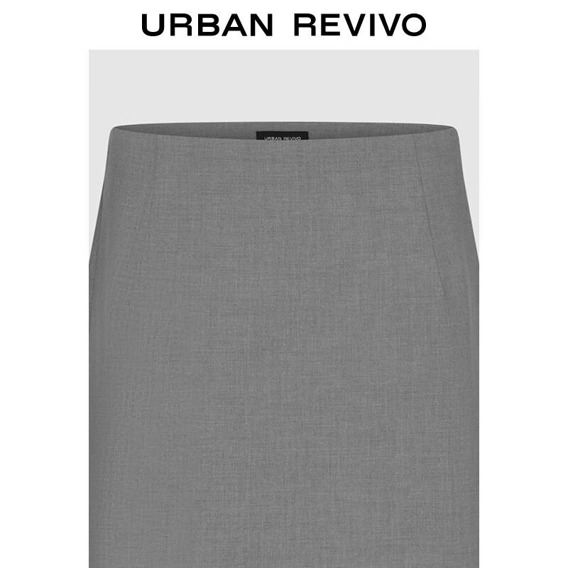 UR Women's Rolled Edge Slit Midi Skirt