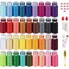 72Pcs 36 Colors with 36 Same Color Prewound Bobbins, 700 Yard Sewing Threads for Sewing Machine, Sewing Threads for Sewing Machine &Hand Emergency