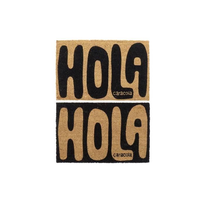 Rohožka DKD Home Decor Hola Caracola PVC Vlákno (2 ks) (60 x 40 x 1.5 cm)